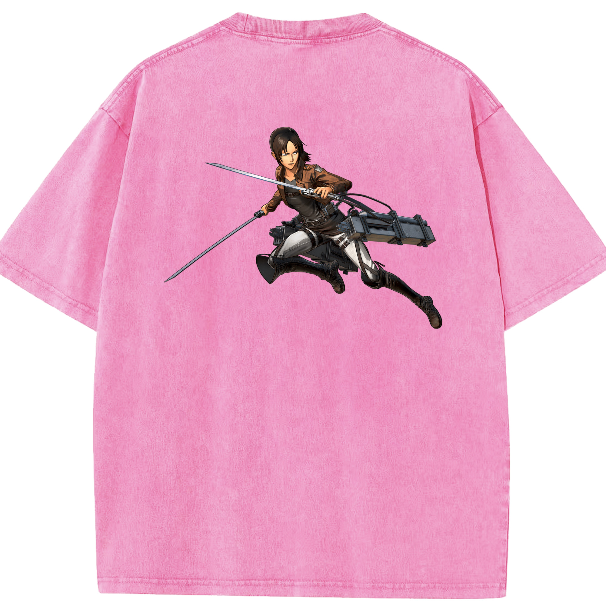 （画像用） 進撃の巨人 Attack on Titan 綿100% ヴィンテージ風 半袖Tシャツ（背面プリント）